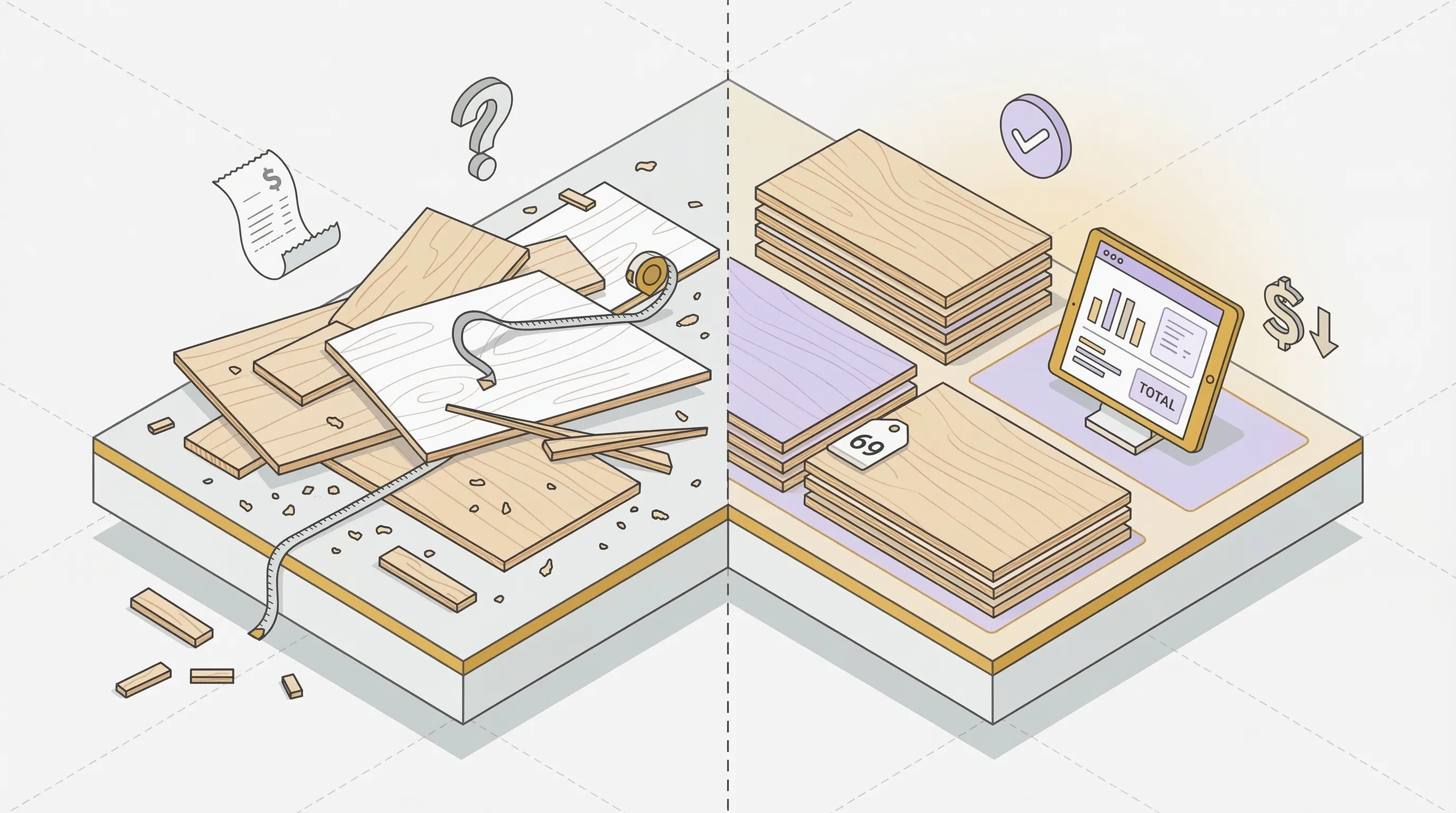 Plywood calculator: from messy manual planning to organized sheet estimation
